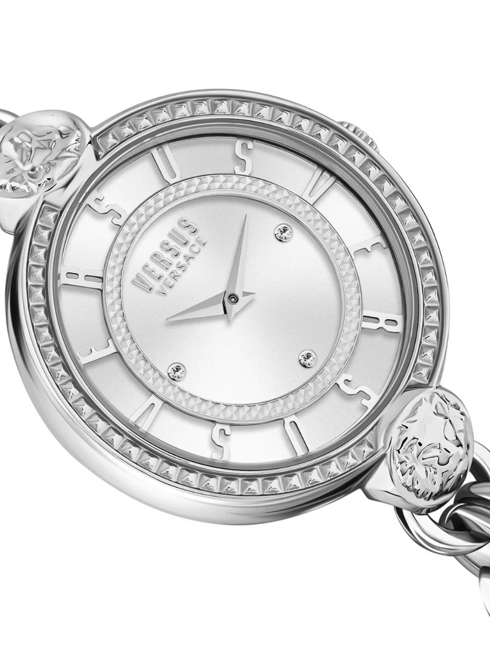 Versus Versace Silver-Tone Medallion Bracelet Watch 36mm